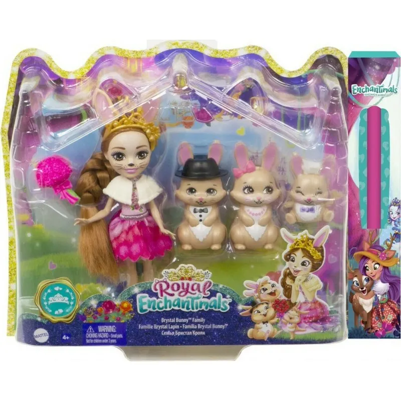 Παιχνιδολαμπάδα Mattel Enchantimals Royals - Brystal Bunny Family GYJ08 (GJX43)