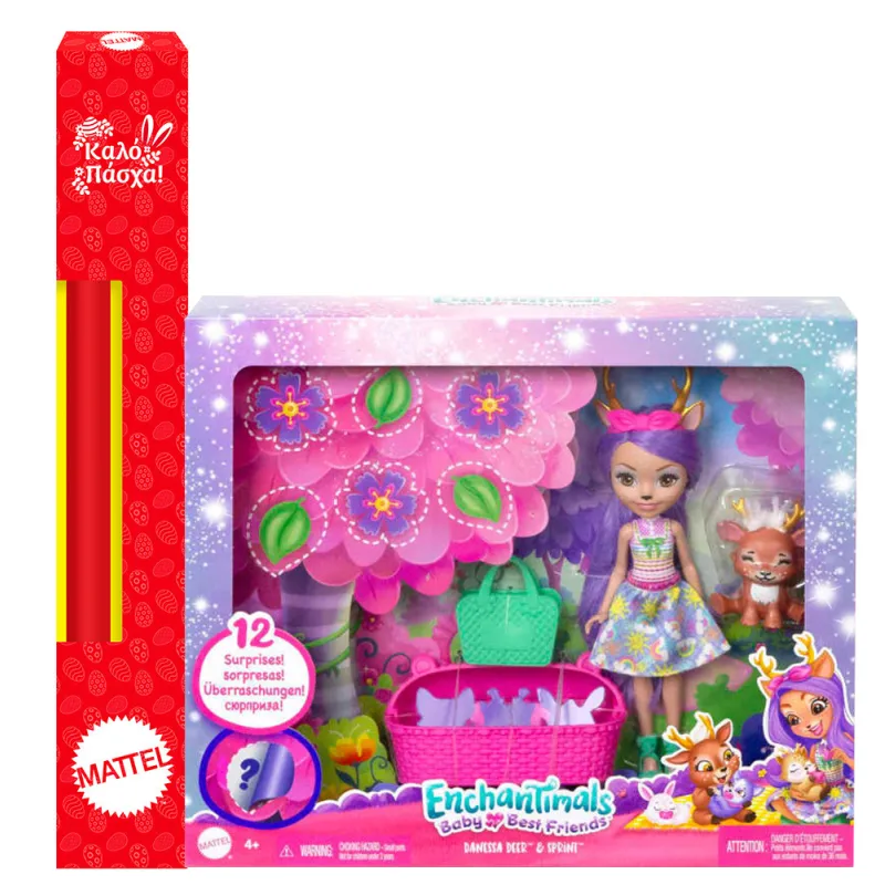 Παιχνιδολαμπάδα Mattel Enchantimals -  Baby Best Friends Doll Reveal 1 HLK84 (HLK83)
