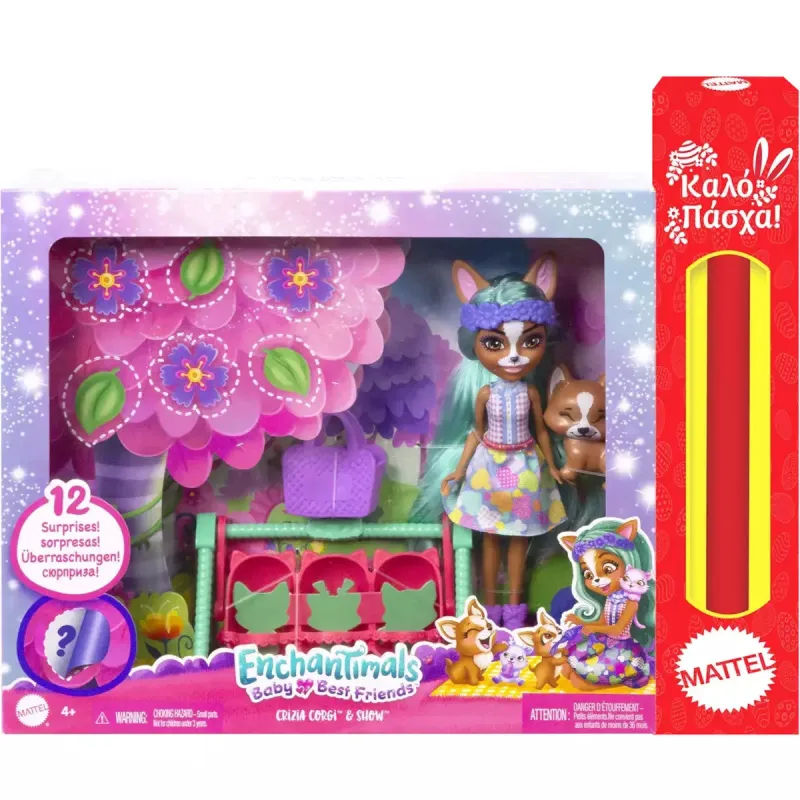 Παιχνιδολαμπάδα Mattel Enchantimals -  Baby Best Friends Doll Reveal 3 HLK86 (HLK83)