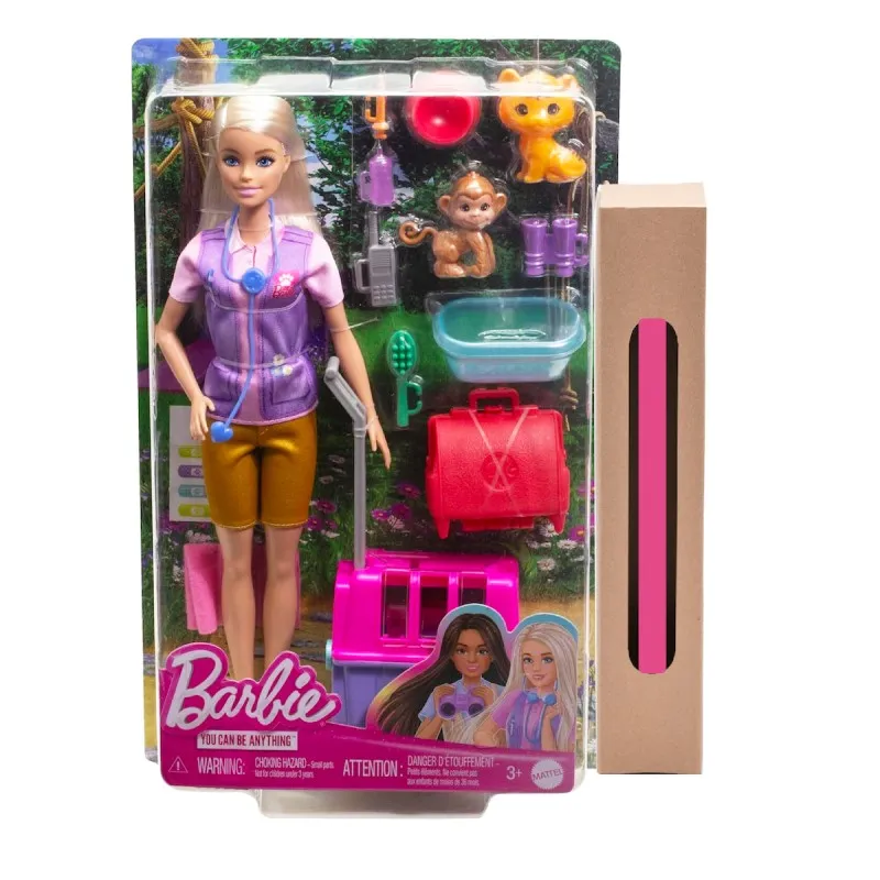 Παιχνιδολαμπάδα Mattel Barbie - Διασώστρια Άγριων Ζώων HRG50