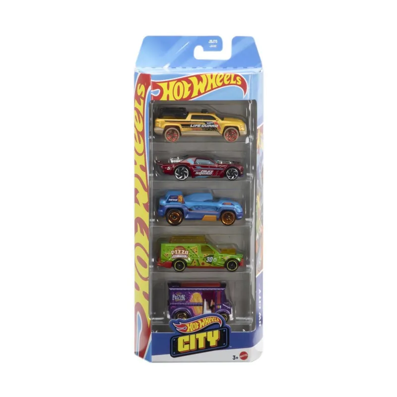 Mattel Hot Wheels – Αυτοκινητάκια 1:64 Σετ Των 5, Hot Wheels City JBJ75 (01806)