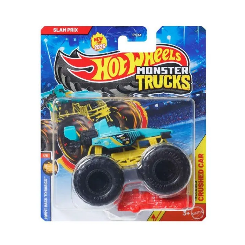 Mattel Hot Wheels - Monster Trucks, Back To Basics, Slam Prix/ Prix Collision JCD66 (FYJ44)