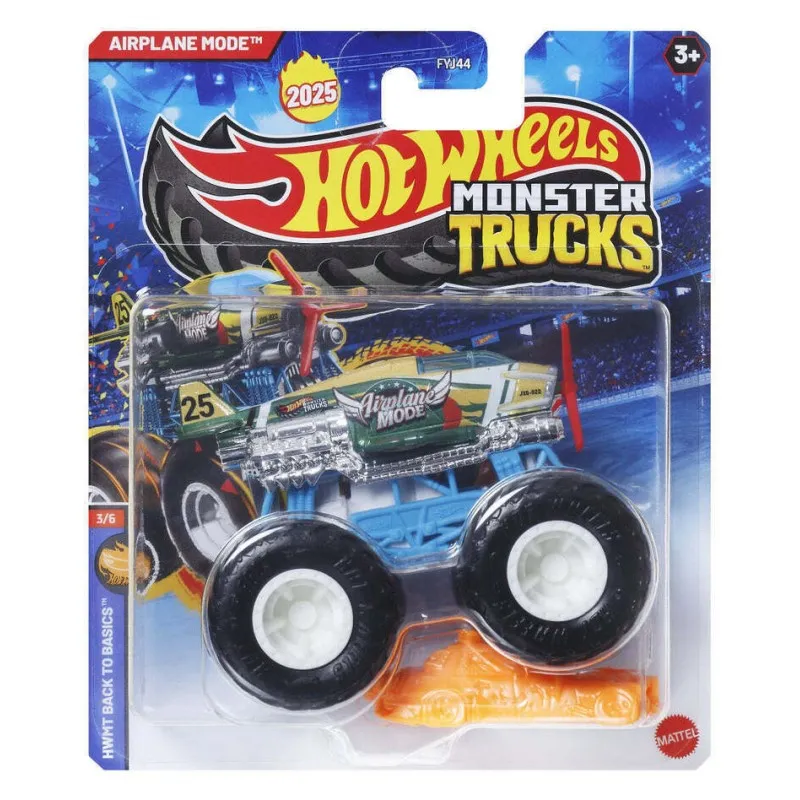 Mattel Hot Wheels - Monster Trucks, Back To Basics, Airplane Mode (3/6) JCD71 (FYJ44)
