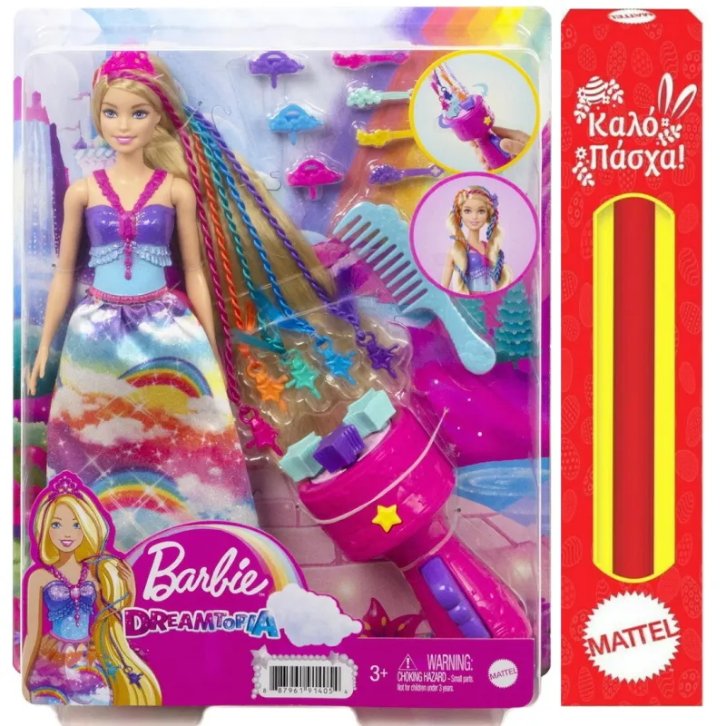Παιχνιδολαμπάδα Mattel Barbie - Πριγκίπισσα Ονειρικά Μαλλιά JCW55