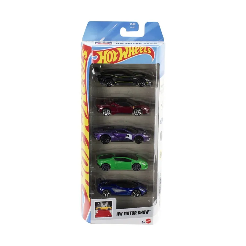 Mattel Hot Wheels – Αυτοκινητάκια 1:64 Σετ Των 5, HW Motor Show JBJ89 (01806)