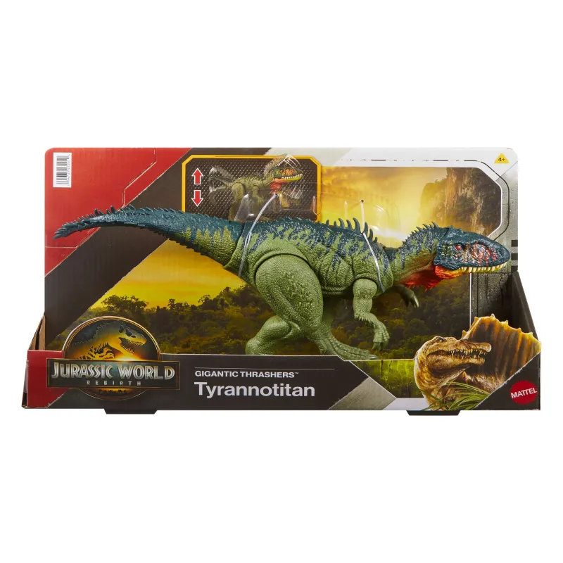 Mattel Jurassic World - Rebirth Gigantic Thrashers, Tyrannotitian JCL75 (JGB92)