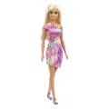 Mattel Barbie - Λουλουδάτα Φορέματα, Ξανθιά Κούκλα Με Πολύχρωμο Φόρεμα GVJ96 (GBK92)