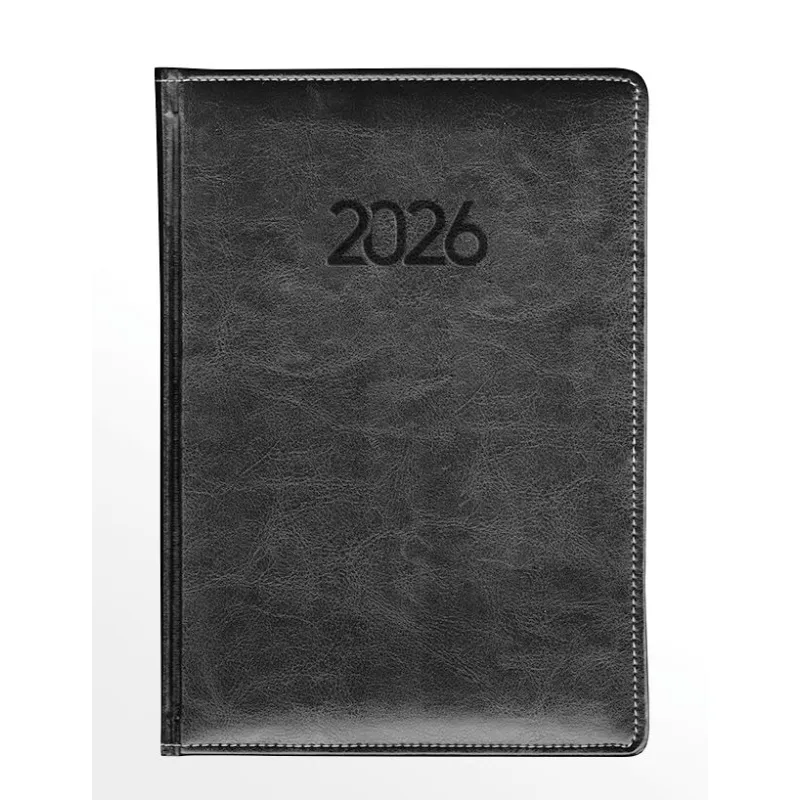 Υδρόγειος - Ημερήσιο Ημερολόγιο Thermal P.U. 2026, Black 17x24 0442