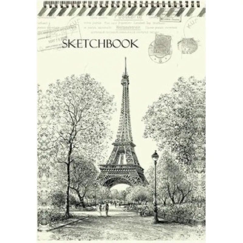 Maxleaf - Μπλοκ Σπιράλ Sketch Book 26.5x37.5 120 Σελίδες, Πύργος Του Άιφελ 14649