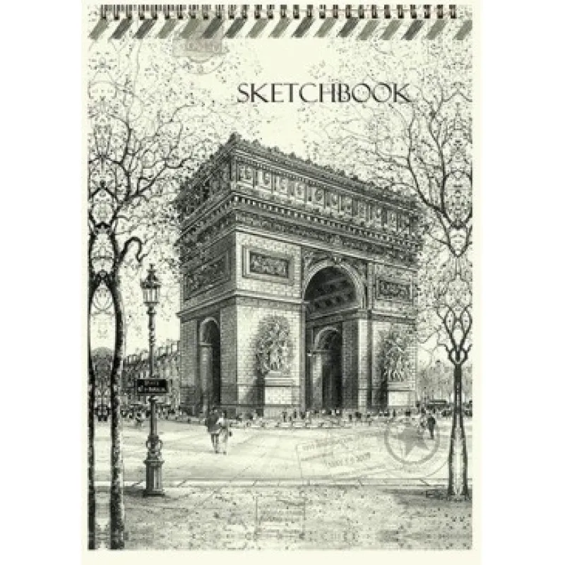 Maxleaf - Μπλοκ Σπιράλ Sketch Book 26.5x37.5 120 Σελίδες, Αψίδα Του Θριάμβου 14649