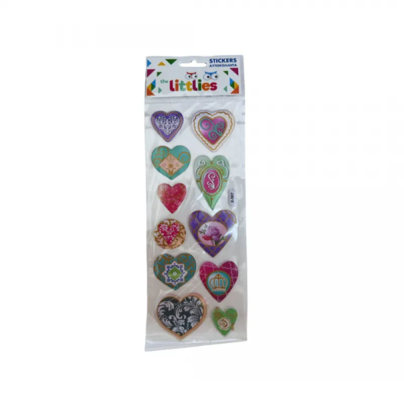 The Littlies - Αυτοκολλητάκια Glittery, Hearts 808488