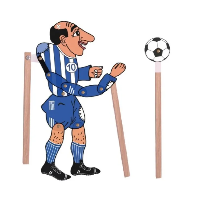Kalantzis Toys - Φιγούρα Θέατρο Σκιών Καραγκιόζης Ποδοσφαιριστής Με Μπάλα 00130