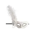 Carnival Toys - Μάσκα Λευκή με Φτερό και Λουλούδι 00767