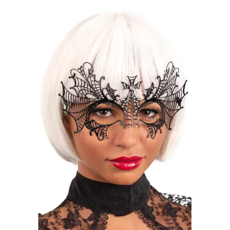 Carnival Toys - Μάσκα Ματιών Μαύρη Μεταλλική Με Στρας 01298