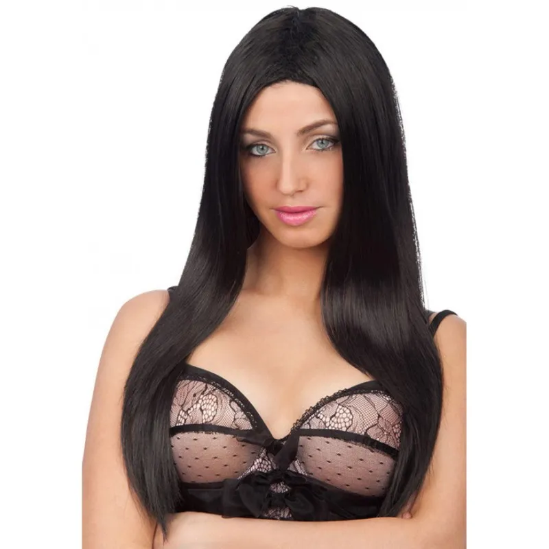 Carnival Toys - Μαύρη Περούκα Μακριά Με Χωρίστρα 02527