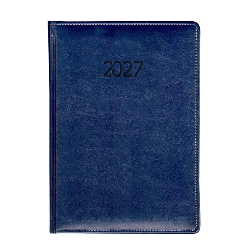 Υδρόγειος - Ημερήσιο Ημερολόγιο Leather P.U. 2027, Blue 17x24 0442