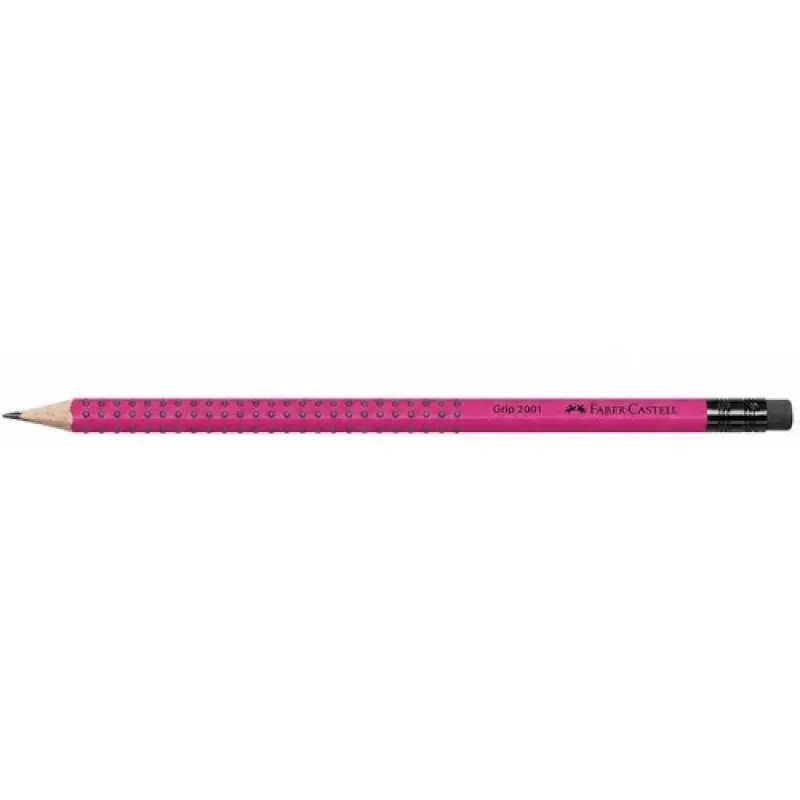 Faber Castell - Μολύβι Grip 2001 Με Γόμα, Magenta 045756