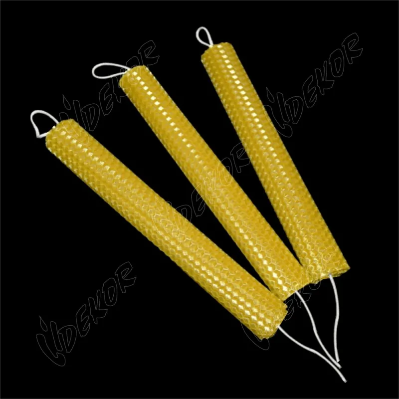 Dekor Candles Κερί - Από Κηρήθρα Μέλισσας Κοντή 2.7cmx20cm 08.40.2420