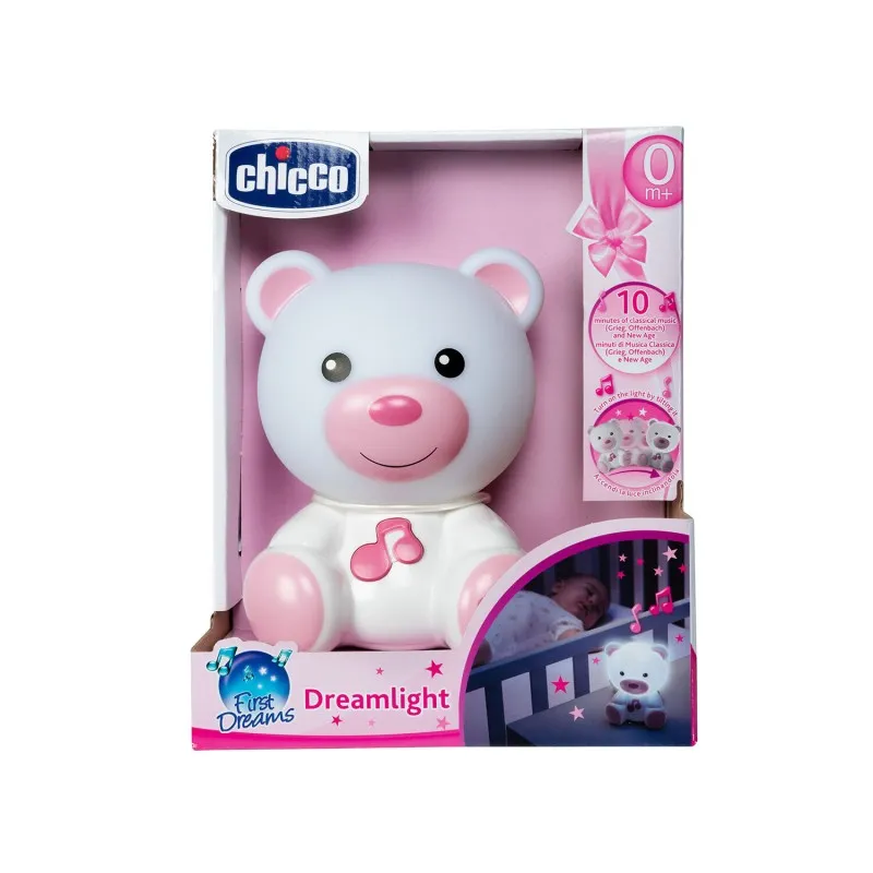 Chicco - Βρεφικό Φωτάκι Νυκτός Αρκουδάκι Dreamlight Ροζ 09830