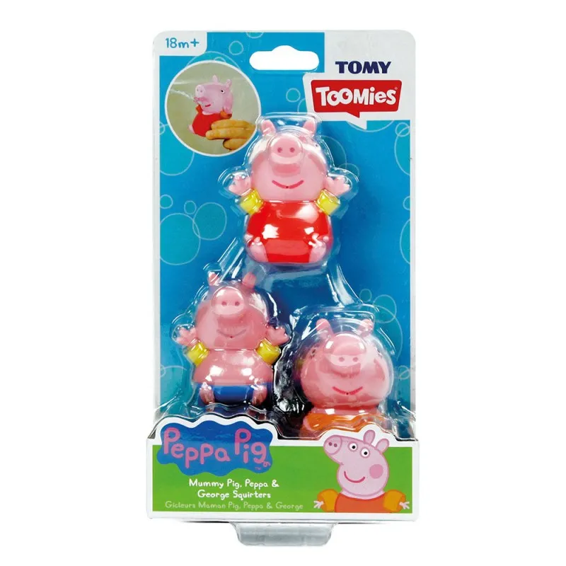 Tomy Toomies - Βρεφικό Παιχνίδι Μπάνιου Οικογένεια Peppa Pig Squirters 1000-73105