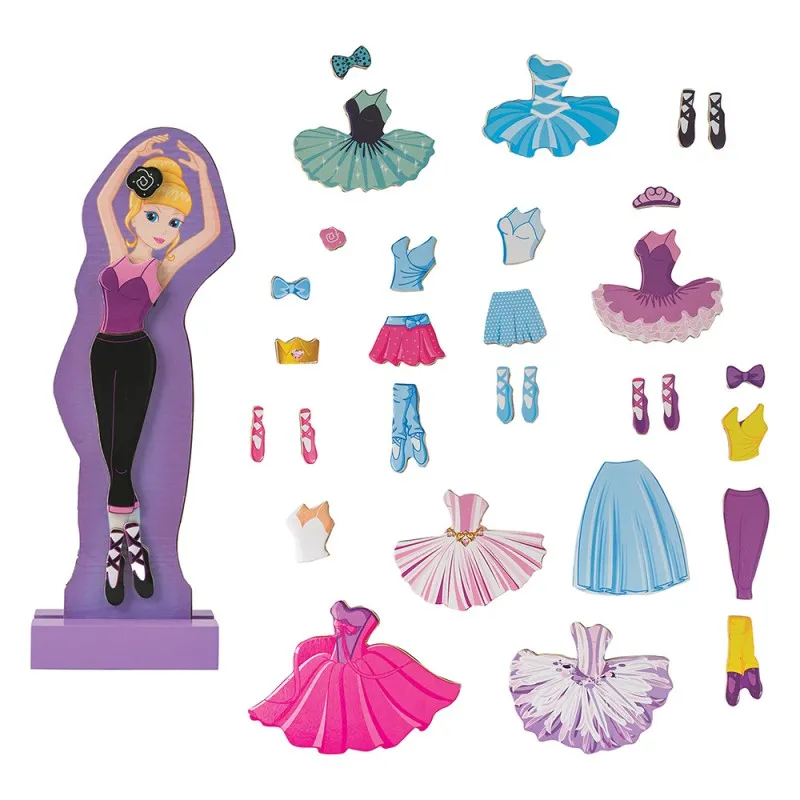 AS - Magnet Box , Sweet Ballerina Dress-Up 35 Εκπαιδευτικοί Ξύλινοι Μαγνήτες 1029-64084