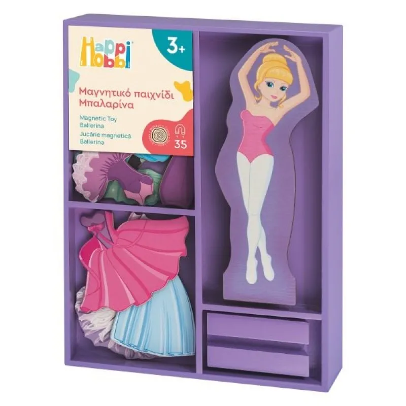 AS - Magnet Box , Sweet Ballerina Dress-Up 35 Εκπαιδευτικοί Ξύλινοι Μαγνήτες 1029-64084