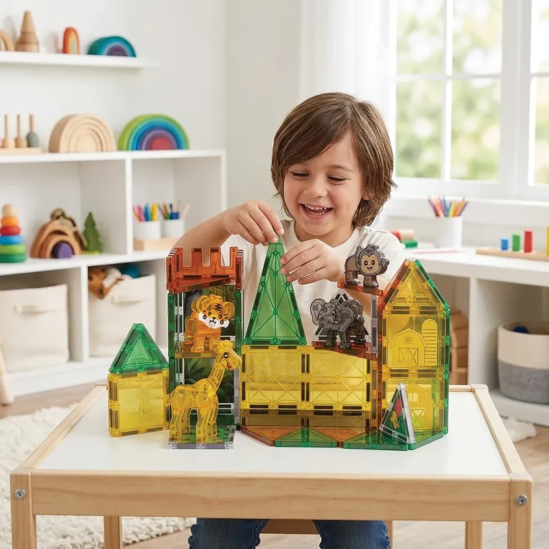 AS - HappiHobbi Μαγνητικά Τουβλάκια Safari Adventure 44 τμχ 1029-64603