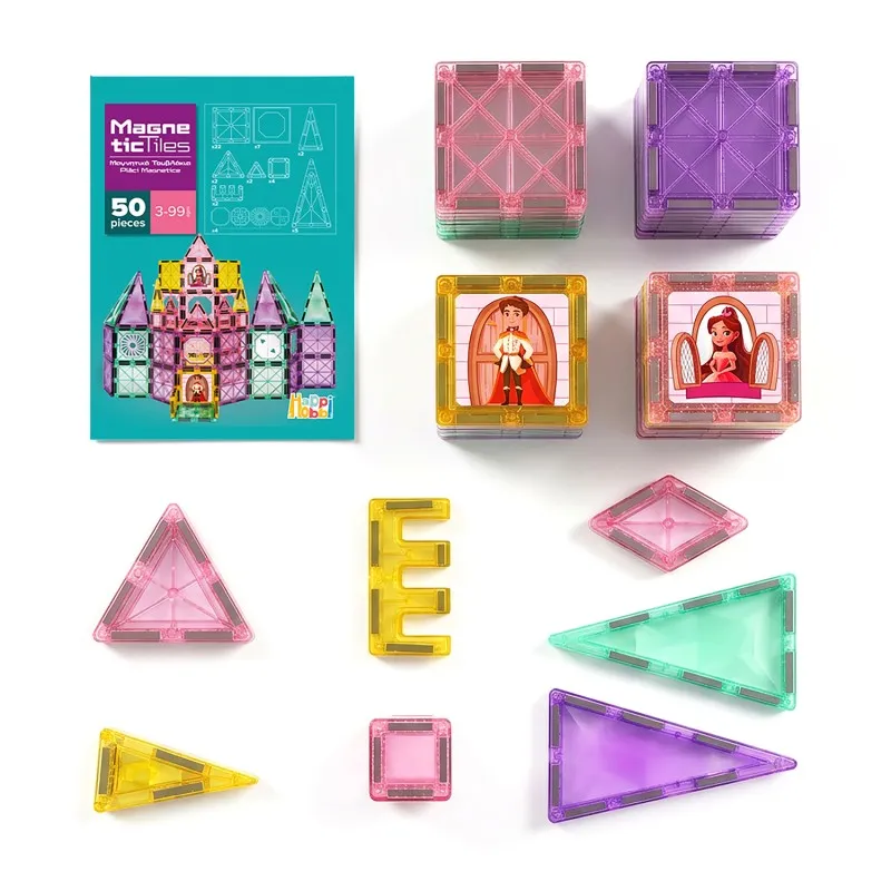 AS - HappiHobbi Μαγνητικά Τουβλάκια Princess Kingdom 50 τμχ 1029-64604