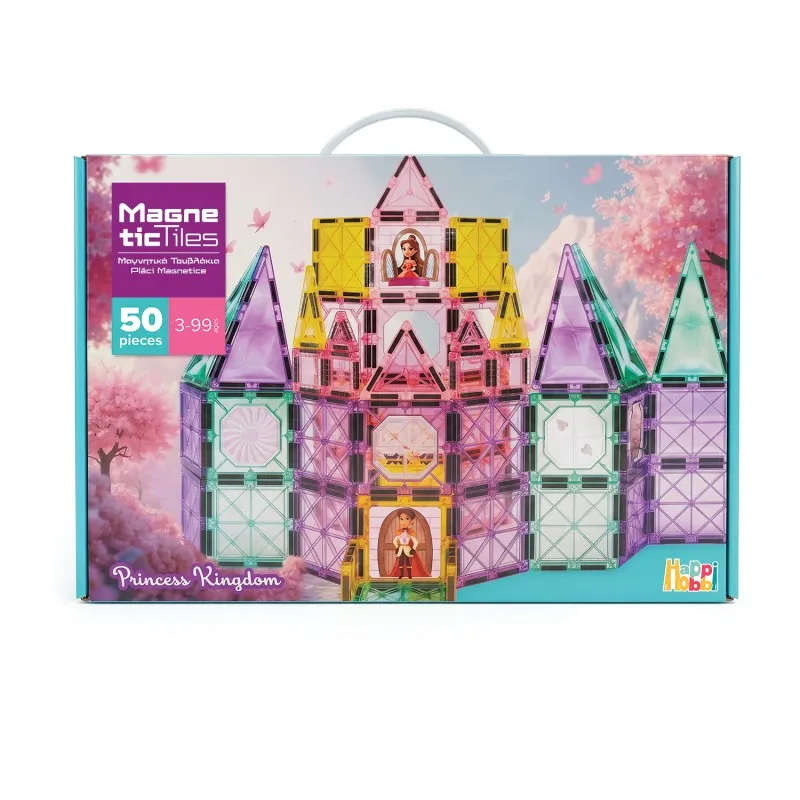 AS - HappiHobbi Μαγνητικά Τουβλάκια Princess Kingdom 50 τμχ 1029-64604