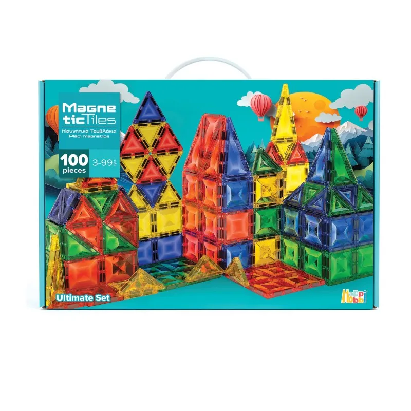 AS - HappiHobbi Μαγνητικά Τουβλάκια Ultimate Σετ 100 τμχ 1029-64605