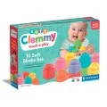 Baby Clementoni - Soft Clemmy Touch & Play Μαλακά Premium Τουβλάκια 10 τμχ 1033-17988