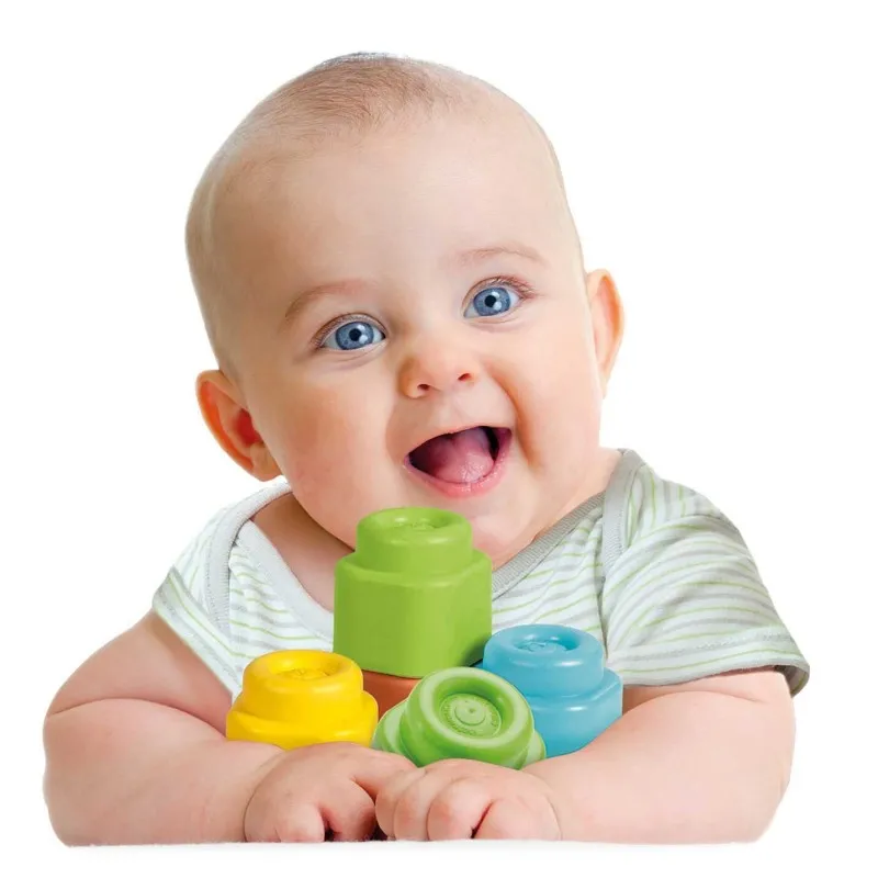 Baby Clementoni - Soft Clemmy Touch & Play Μαλακά Premium Τουβλάκια 10 τμχ 1033-17988