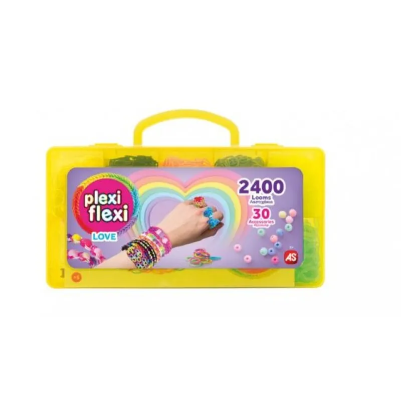 AS - Plexi Flexi Love Θήκη Με 2400 Λαστιχάκια και 30 Αξεσουάρ 1080-25573