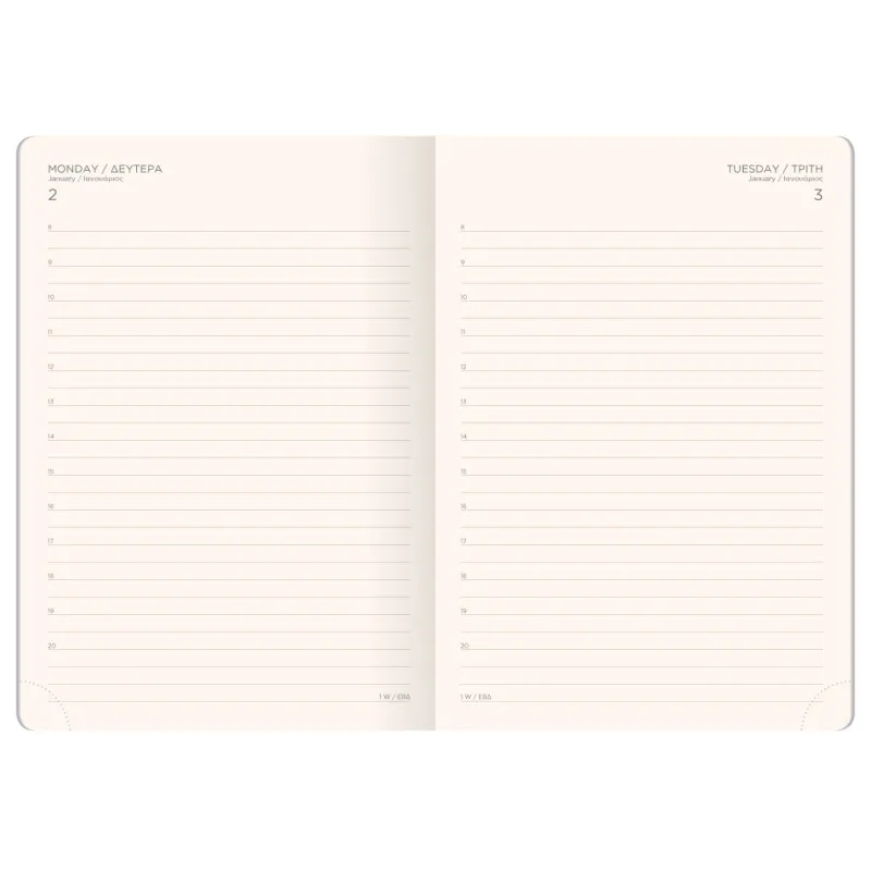 The Writing Fields - Ημερήσιο Ημερολόγιο Desires 2026, Brown Sugar 17x25 11.04402