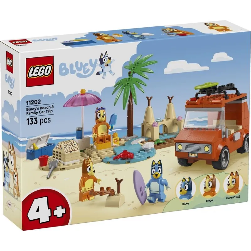 Lego Bluey - Bluey's Beach & Family Car Trip 11202