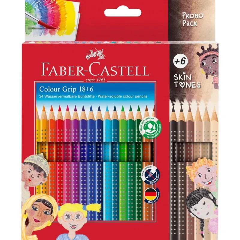 Faber Castell - Ξυλομπογιές Grip Σετ των 24 112819