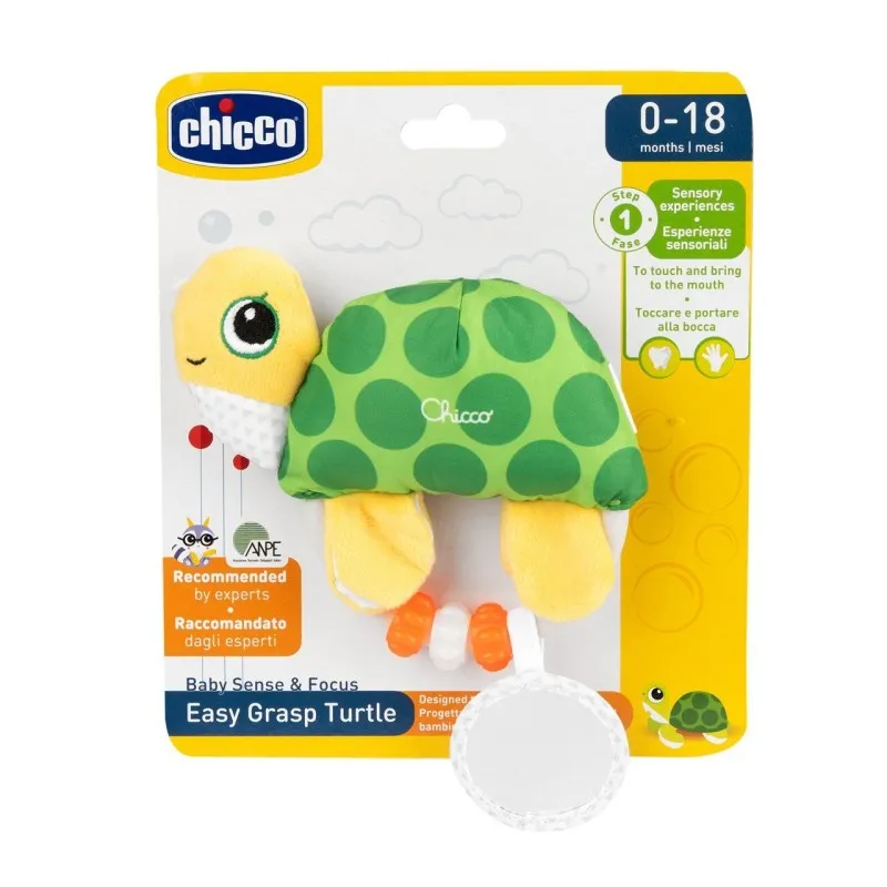 Chicco - Βρεφική Κουδουνίστρα Χελωνίτσα με Ύφασμα 11560