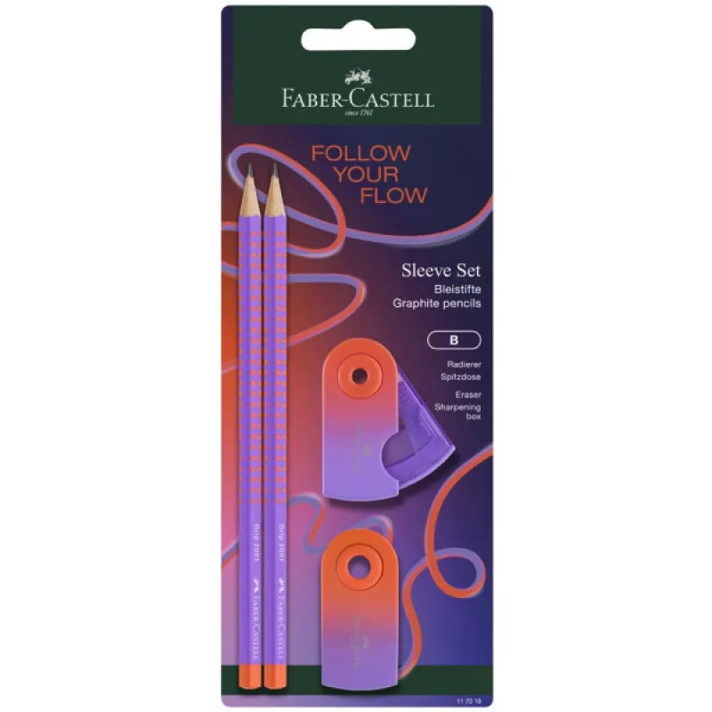 Faber Castell - Σετ Mολυβιών Grip Β, Flow, Punchy Melon 117019