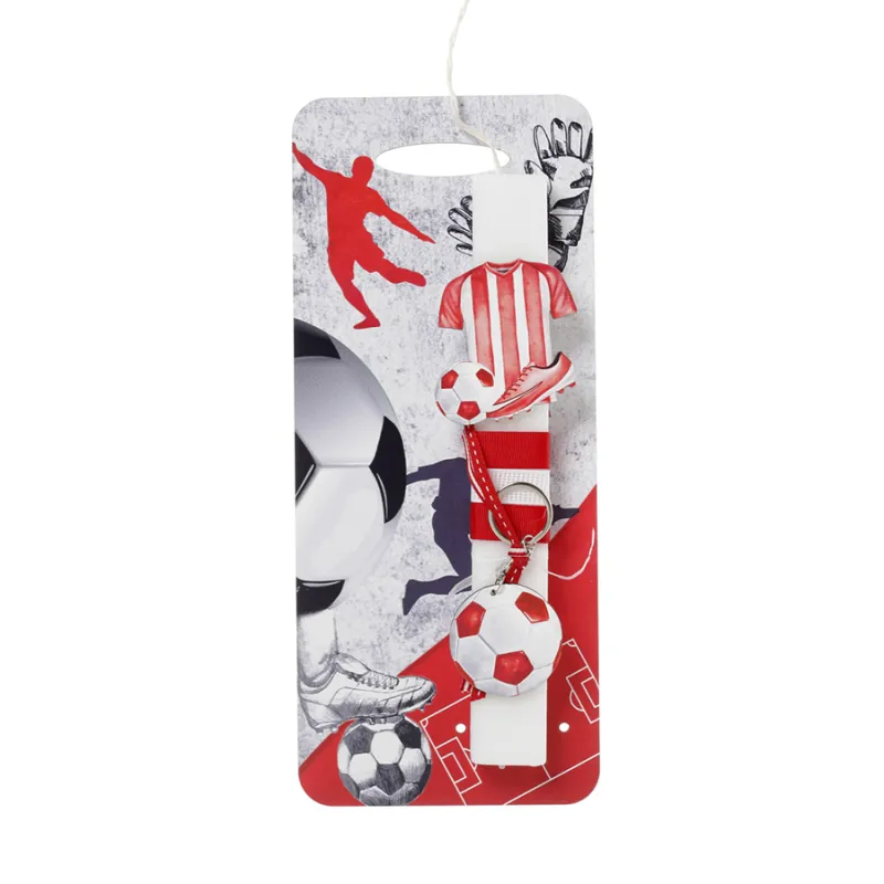 Ζήβας - Πασχαλινή Λαμπάδα Με Πλάτη, Ποδόσφαιρο Κόκκινο 41-1187A