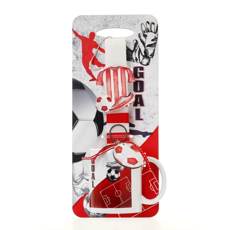 Ζήβας - Πασχαλινή Λαμπάδα Με Πλάτη Και Κούπα, Ποδόσφαιρο Κόκκινο 41-1187K