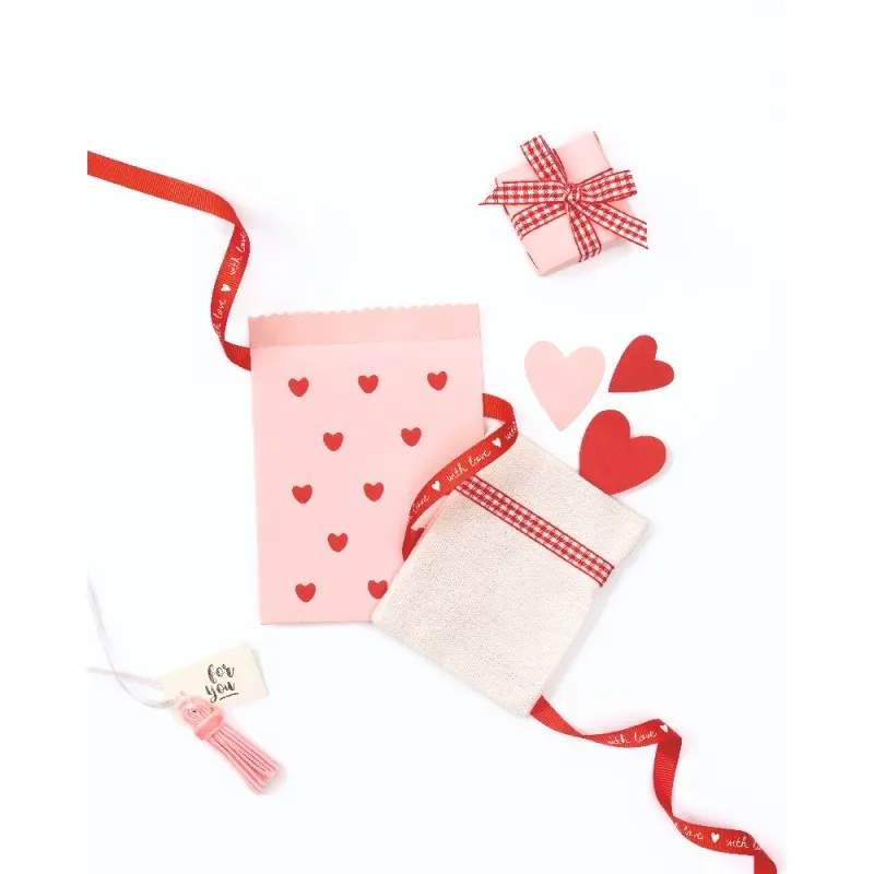 Folia - Υφασμάτινες Κορδέλες, Rosy Love 5,5μ Σετ 6 Τεμαχίων 120021