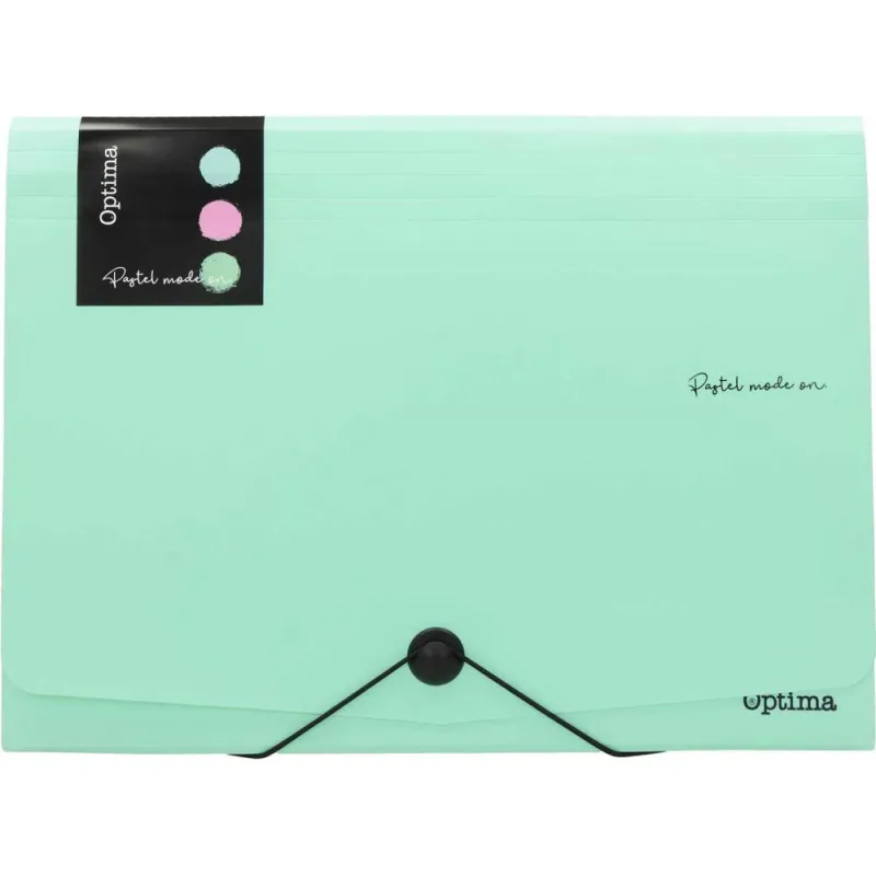 Optima - Φάκελος Φυσαρμόνικα Α4 13 Θέσεων, Pastel Green 120380