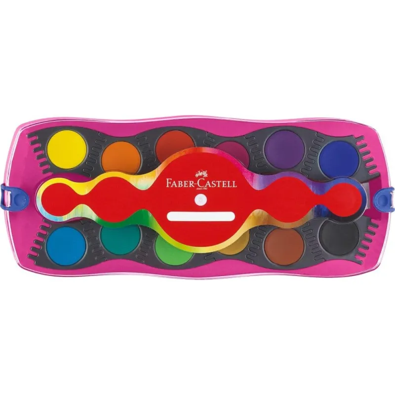 Faber Castell - Νερομπογιές Ακουαρέλας Connector Unicorn Edition 12 Χρώματα + Glitter 125002