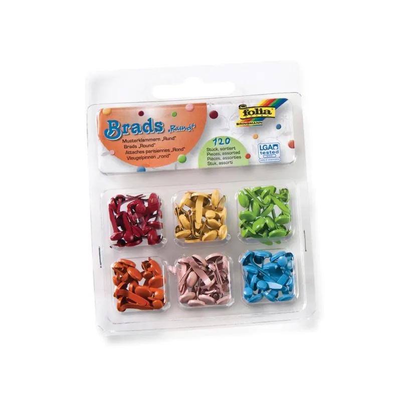 Folia - Διπλόκαρφα Χρωματιστά Σετ 120 Τεμαχίων 12501