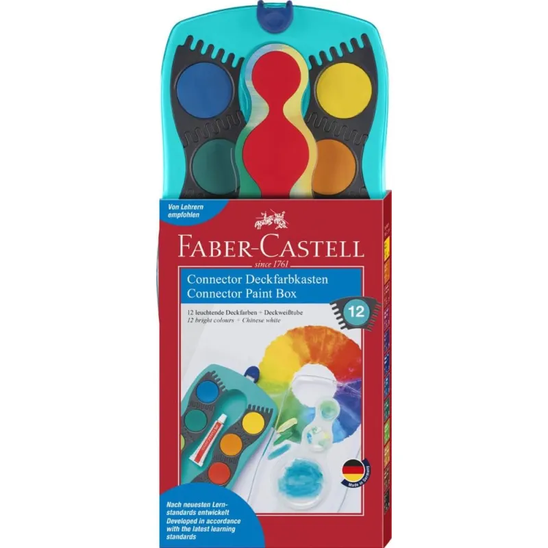 Faber Castell - Νερομπογιές Ακουαρέλας Connector 12 Χρώματα 125003