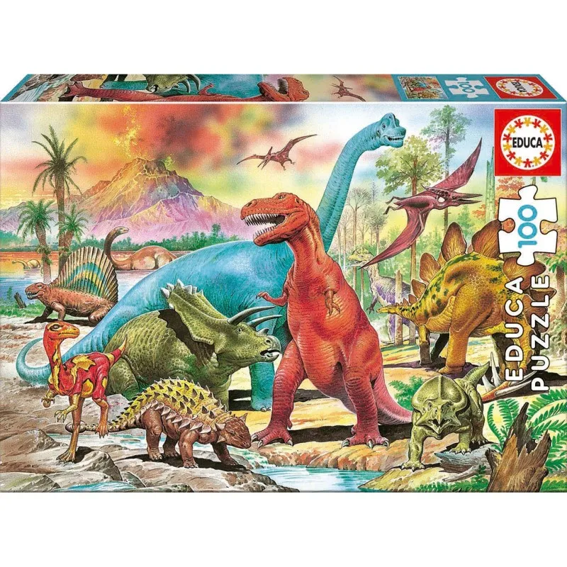 Educa - Puzzle, Dinosaurs 100 Pcs 13179