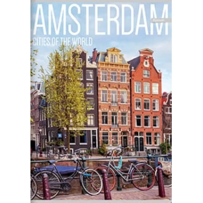 Ilijanum - Τετράδιο Ριγέ Καρφίτσα A5 15Χ21εκ. 52φ. Cities Of The World, Amsterdam 132.0447