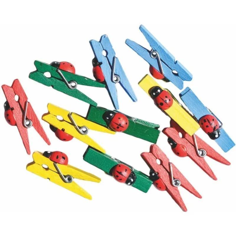 Statovac - Ξύλινα Μανταλάκια, Πασχαλίτσες 10Pcs 35mm 137221
