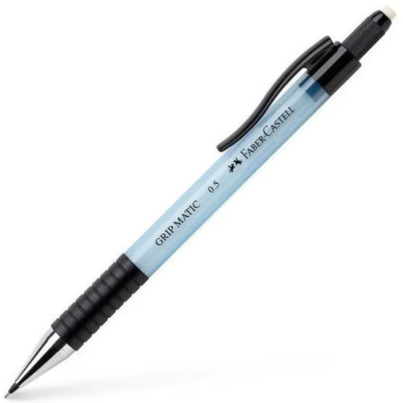 Faber Castell - Μηχανικό Μολύβι Grip Matic 0.5mm Με Γόμα, Sky Blue 137554