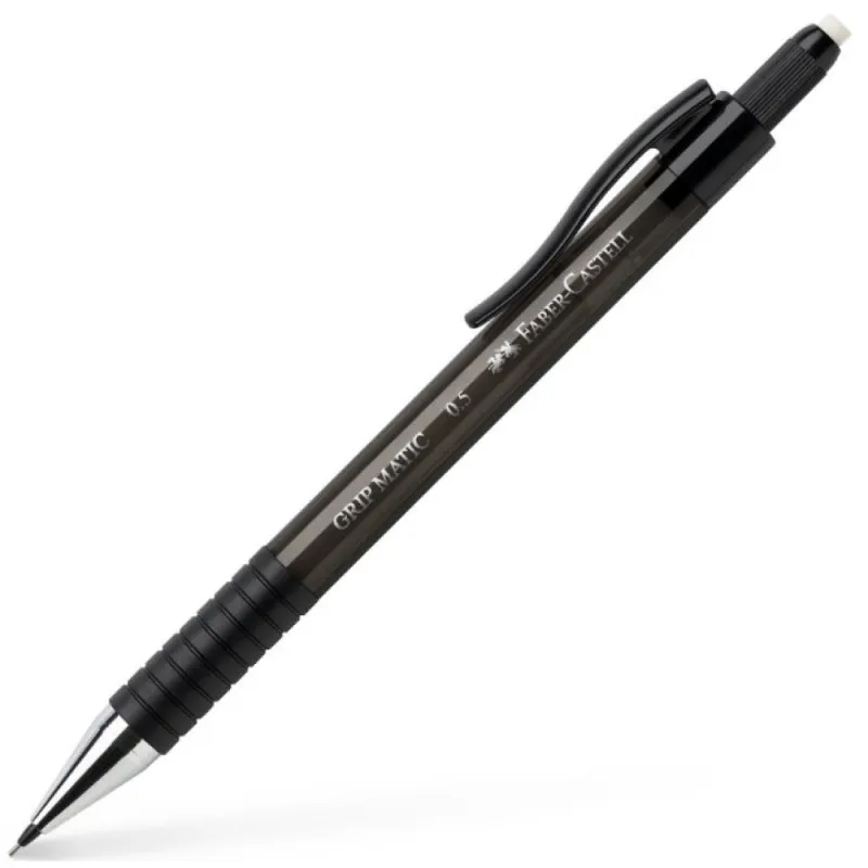 Faber Castell - Μηχανικό Μολύβι Grip Matic 0.5mm Με Γόμα, Black 137599